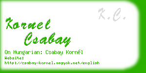 kornel csabay business card